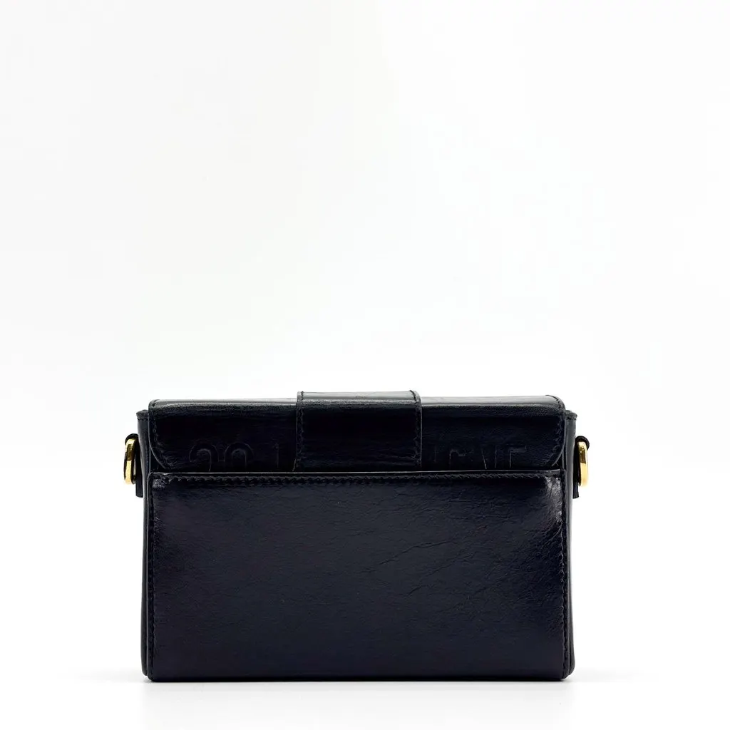 Dior 30 Montaigne Box Bag Black Box Calfskin Black Leather Good - Inside View