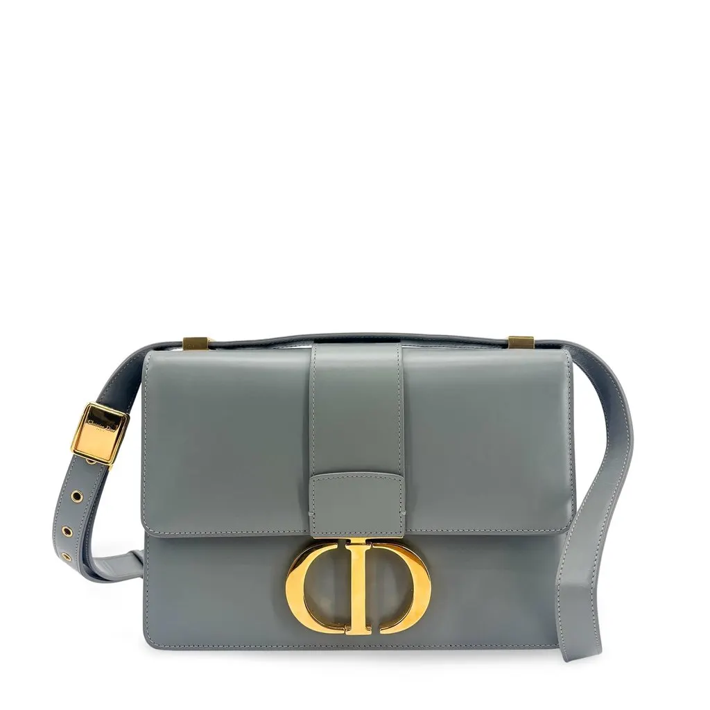 Dior 30 Montaigne Bag Gray Box Calfskin MultiColor Leather Very good - Front View