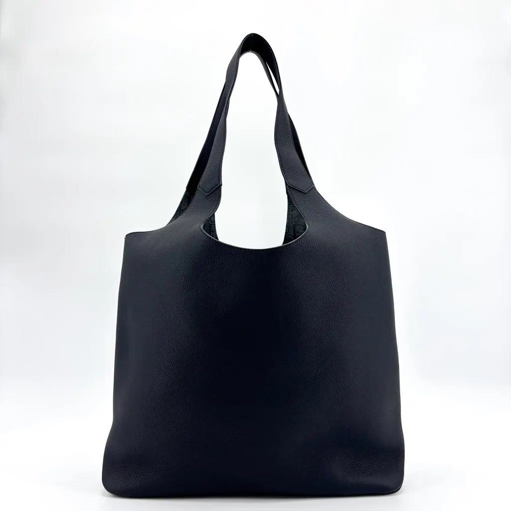 Dior Toujours / Dior Icons Leather Tote Bag in Black Calfsikn Navy Leather Very good - Inside View