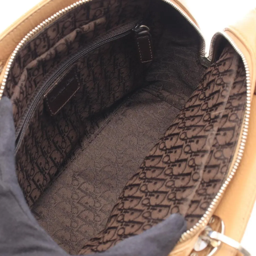 Dior Christian Dior Dior Cannage handbag, calf leather, women's, beige. Beige Leather Good - Inside View