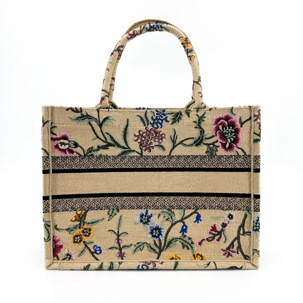 Dior Medium Book Tote Jardin Botanique Beige Multicolor Beige Canvas Very good - Inside View