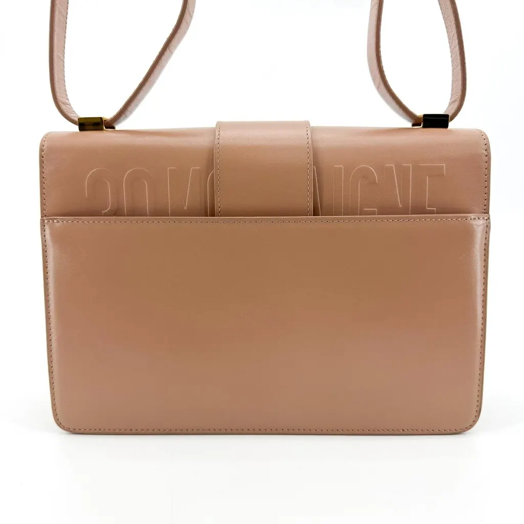 Dior 30 Montaigne Bag Box Calfskin Powder Beige Gold Beige Leather Good - Inside View