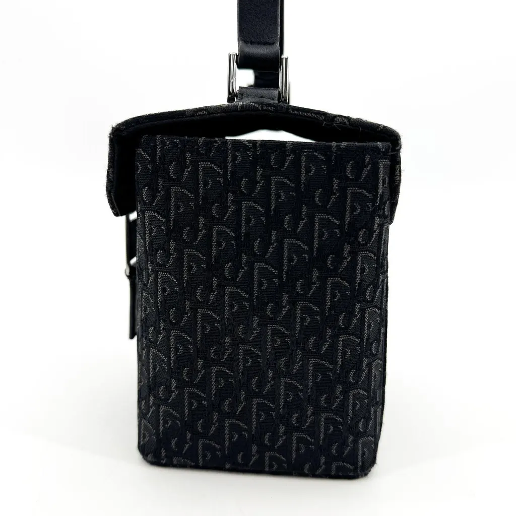 Dior Street Chic Trotter Mini Box Bag Black Black Canvas Good - Inside View