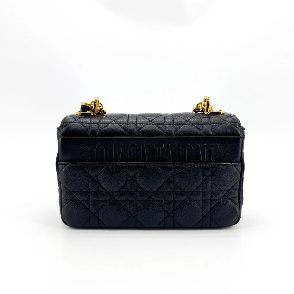 Dior Micro Caro Bag Black Gold Hardware Black Leather Very good - Inside View