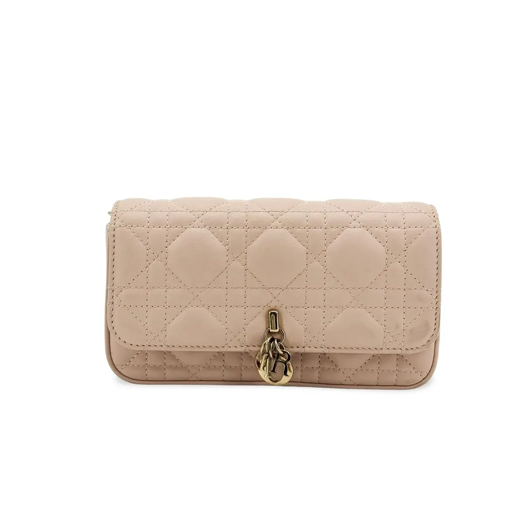 Dior Lady Dior Cannage Pouch Powder Pink