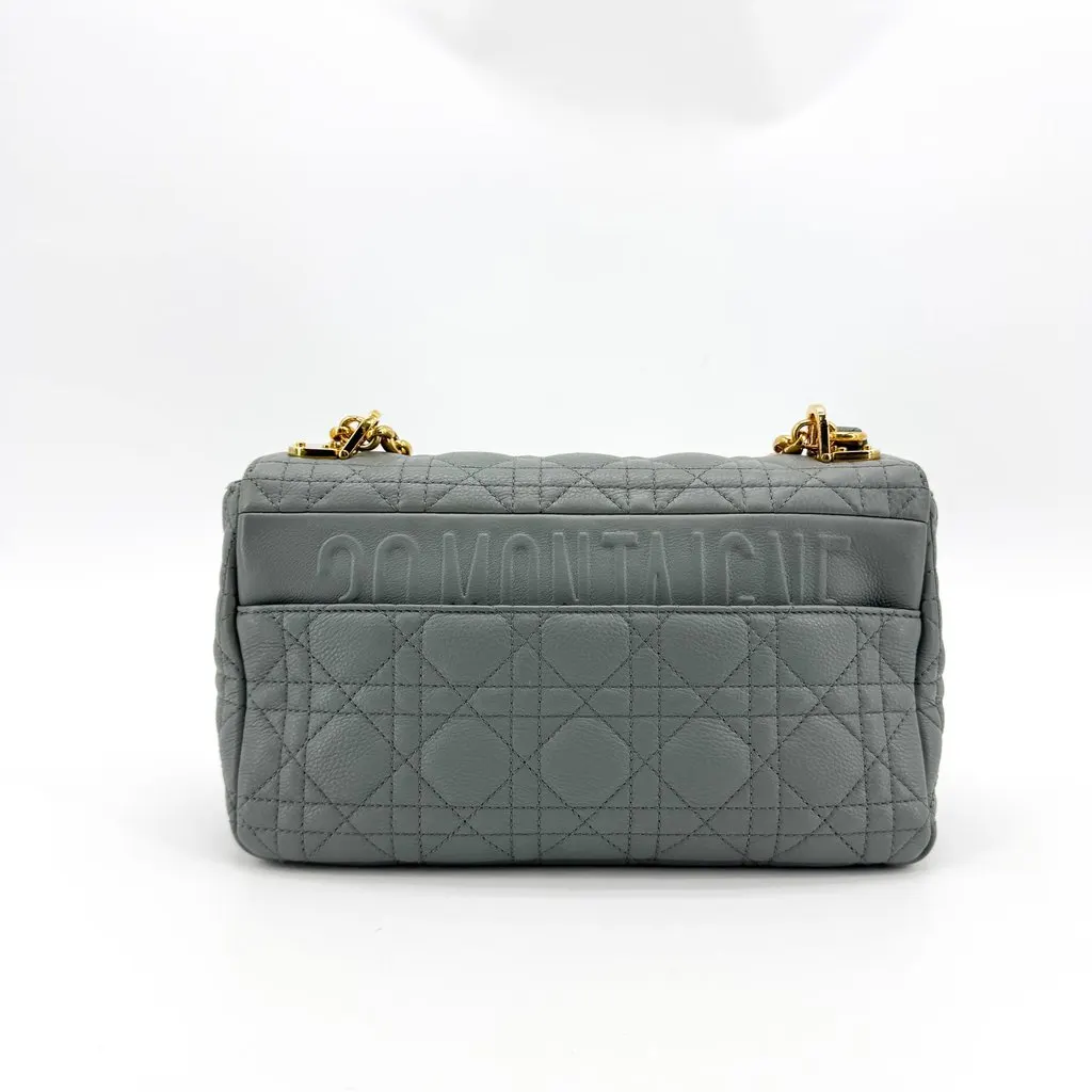 Dior Small Caro Bag Gray Gold Hardware MultiColor Leather Very good - Inside View
