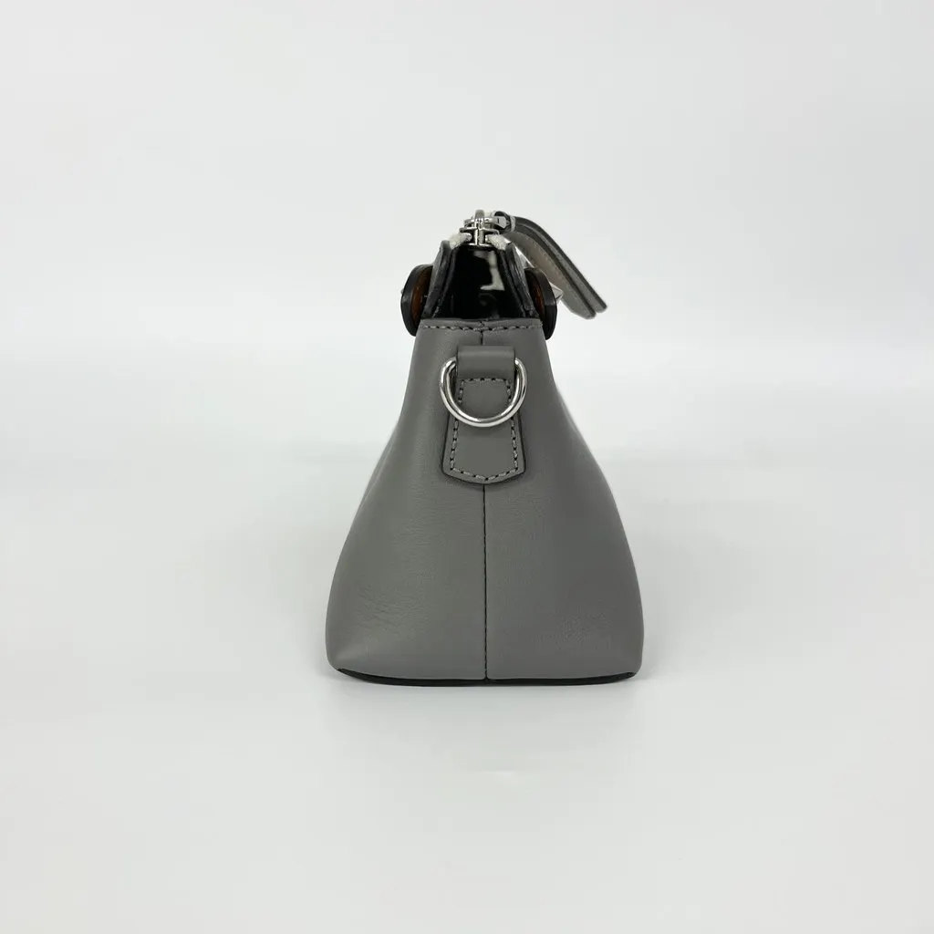 Fendi By the Way Small Boston Bag Gray Grey Leather Good - Box View
