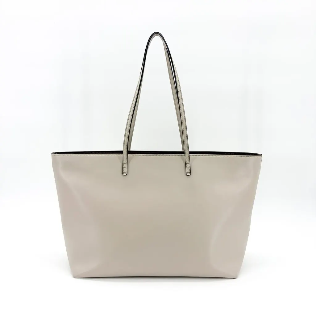 Fendi Monster Eyes Roll Tote Bag Ivory Silver Leather Good - Inside View