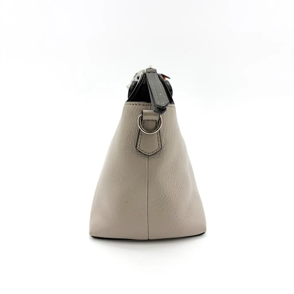 Fendi By The Way Medium Boston Bag Greige Burgundy Orange Beige Leather Good - Box View