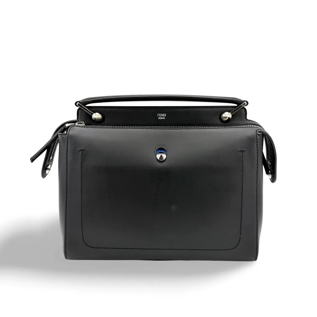 Fendi By the Way Medium Black Silver Black Leather Very good - Front View