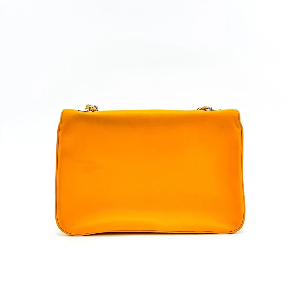 Fendi Be Baguette Shoulder Bag Yellow Silver Leather Very good - Inside View