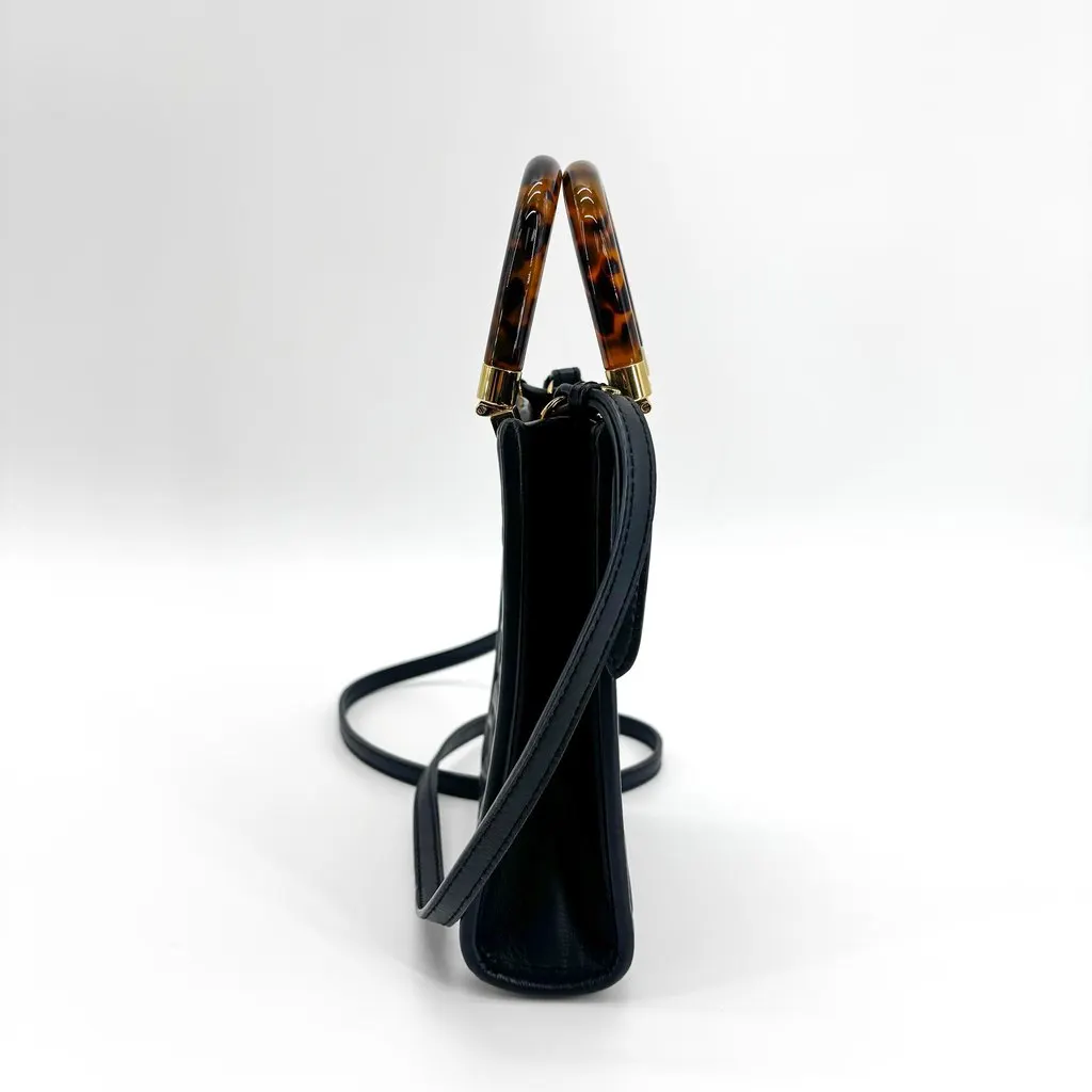 Fendi Mini Sunshine Shopper Bag Black Leather Black Leather Very good - Inside View