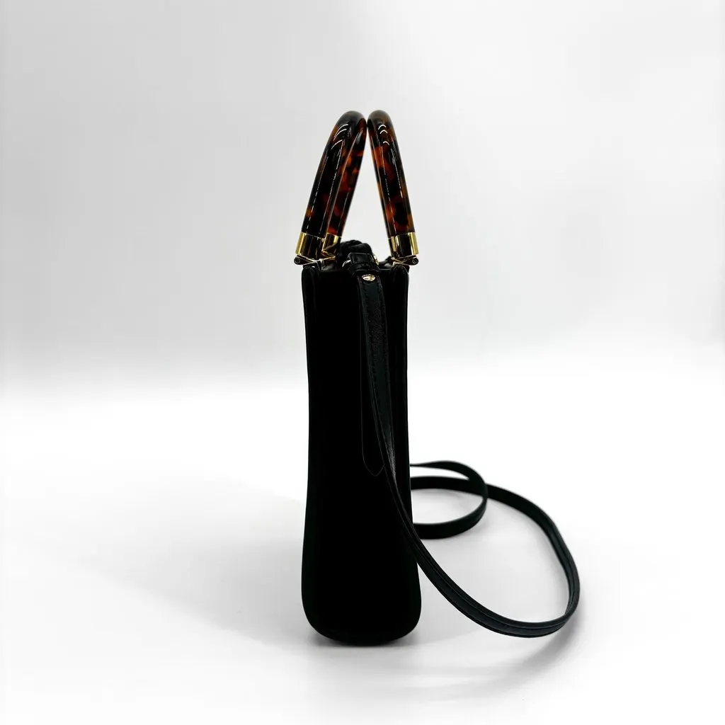Fendi Mini Sunshine Shopper Bag Black Leather Black Leather Very good - Model View