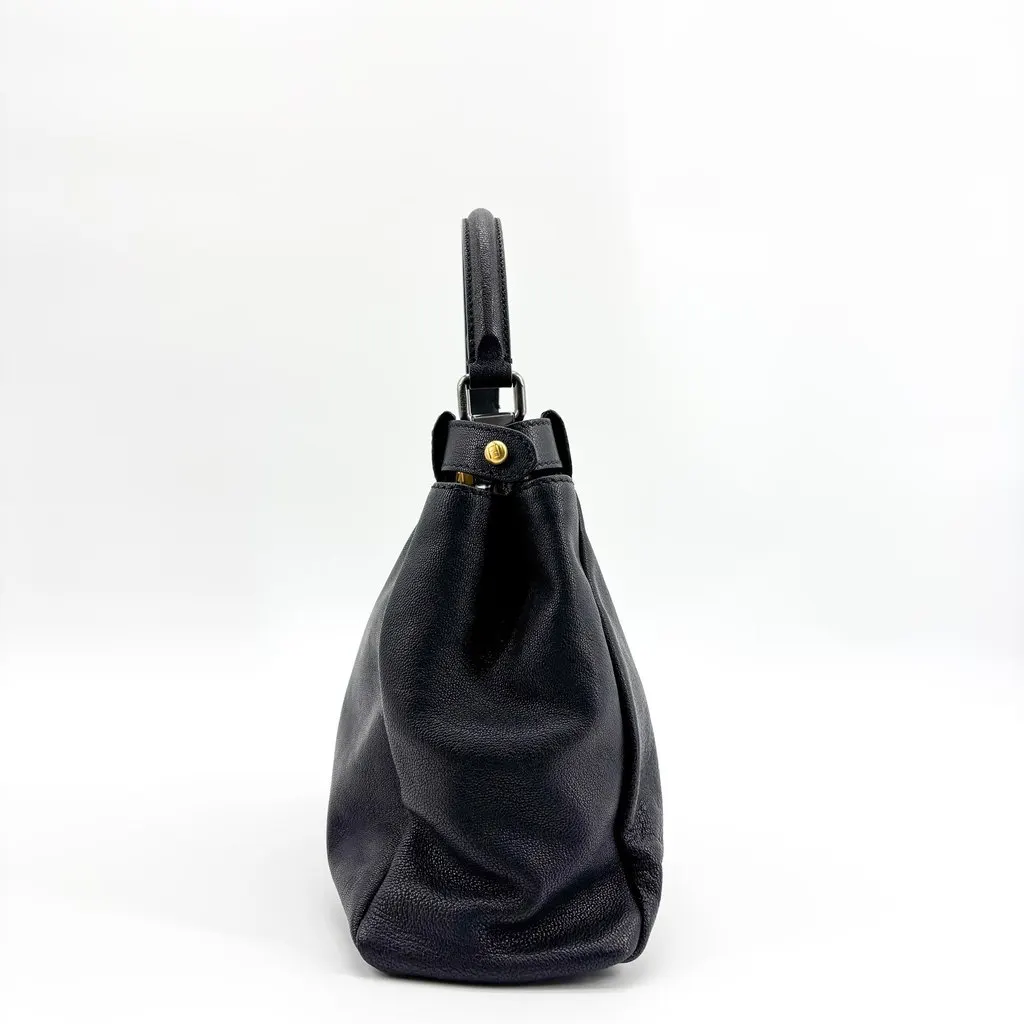 Fendi Medium Peekaboo Selleria Navy Navy Leather Good - Box View