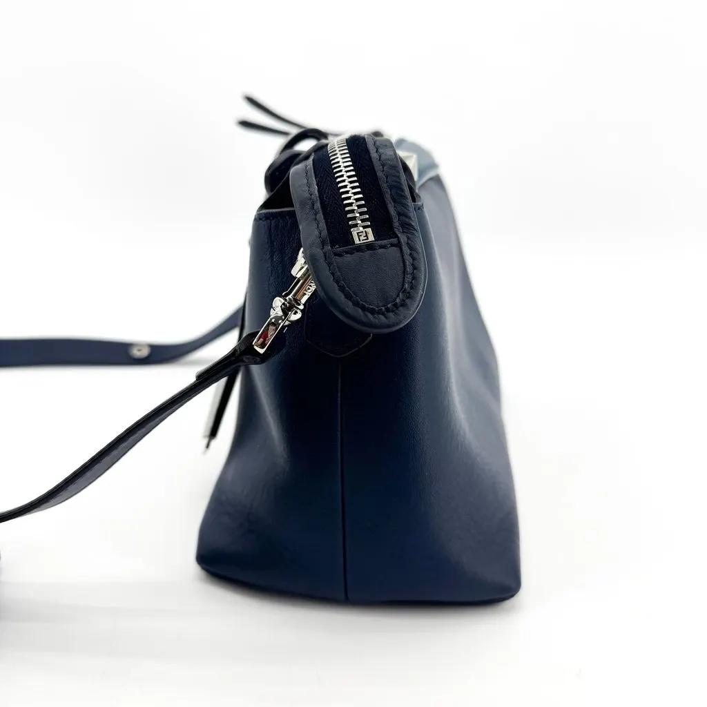 Fendi By The Way Midium Shoulder Bag Navy Blue Leather Good - Inside View