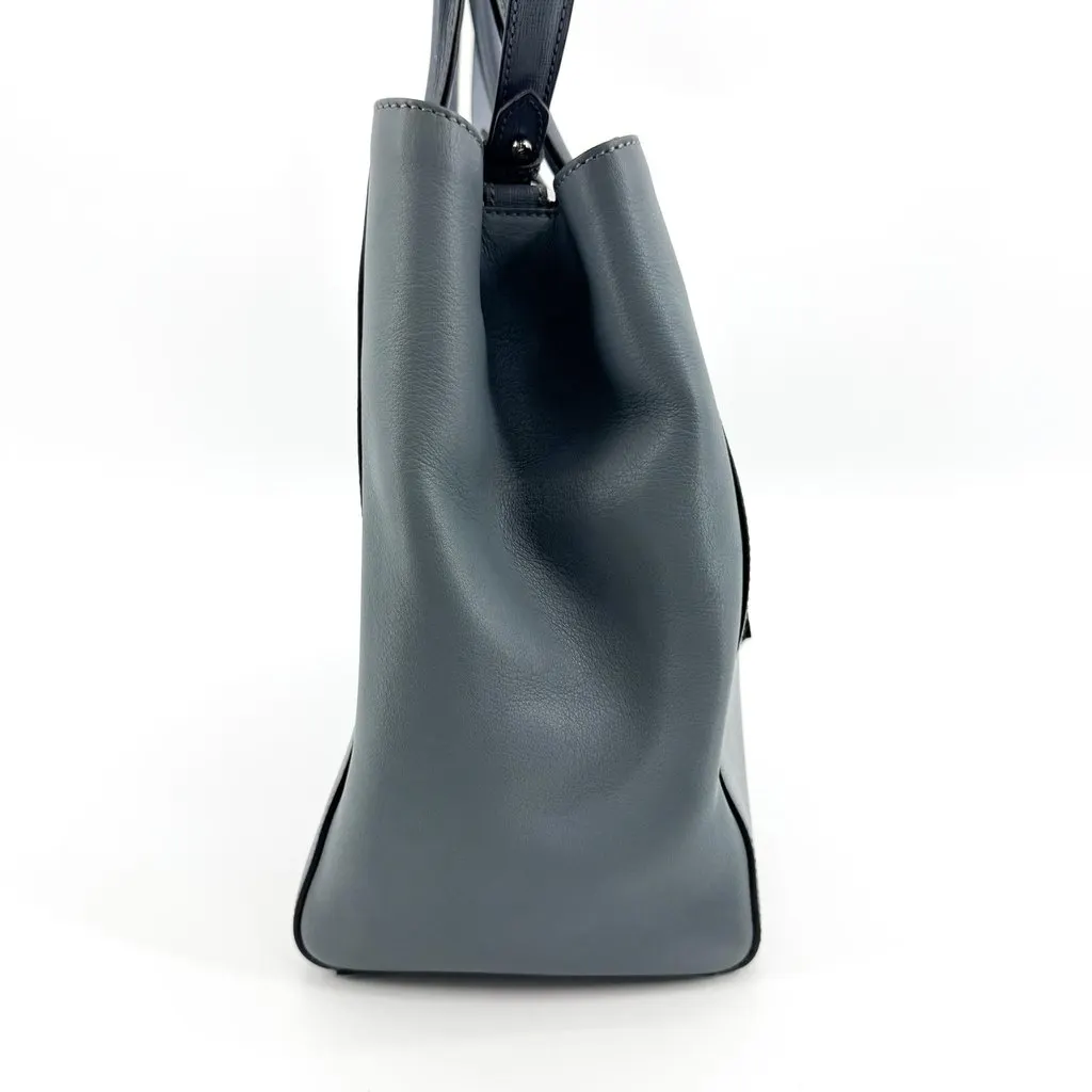 Fendi Petite 2Jours Tote Bag Blue Gray Blue Leather Fair - Box View