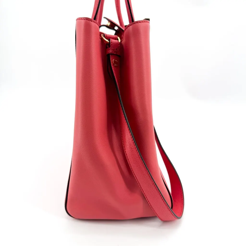 Fendi Medium 2Jours Tote Bag Red Red Leather Fair - Box View
