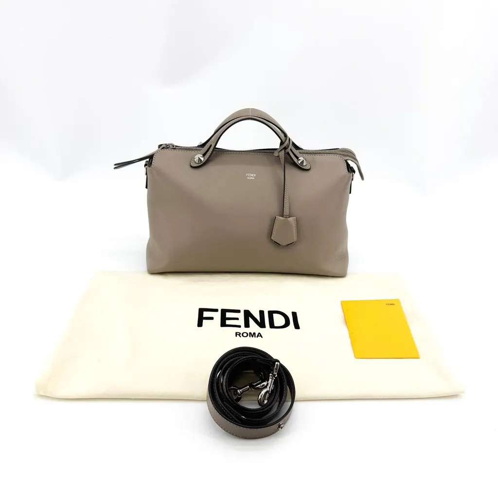 Fendi By The Way Medium Taupe Beige Leather Very good - Back View