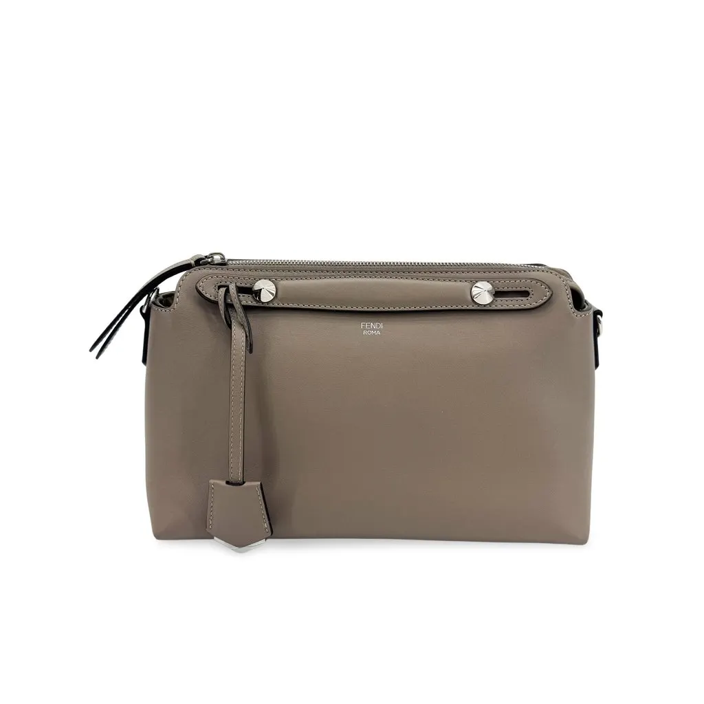 Fendi By The Way Medium Shoulder Bag Dove Gray MultiColor Leather Good - Front View
