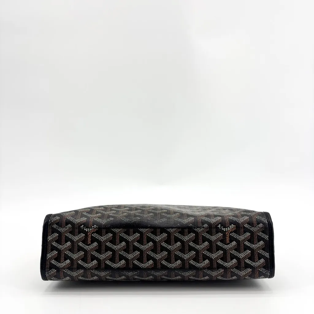 Goyard Jouvence GM Toiletry Bag Black Tan Black Canvas Good - Box View