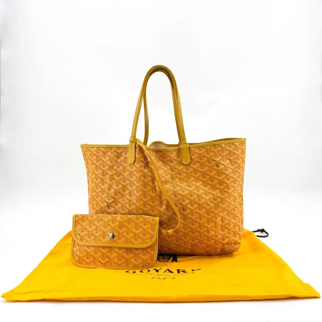 Goyard Saint Louis PM Yellow Yellow Canvas Good - Back View