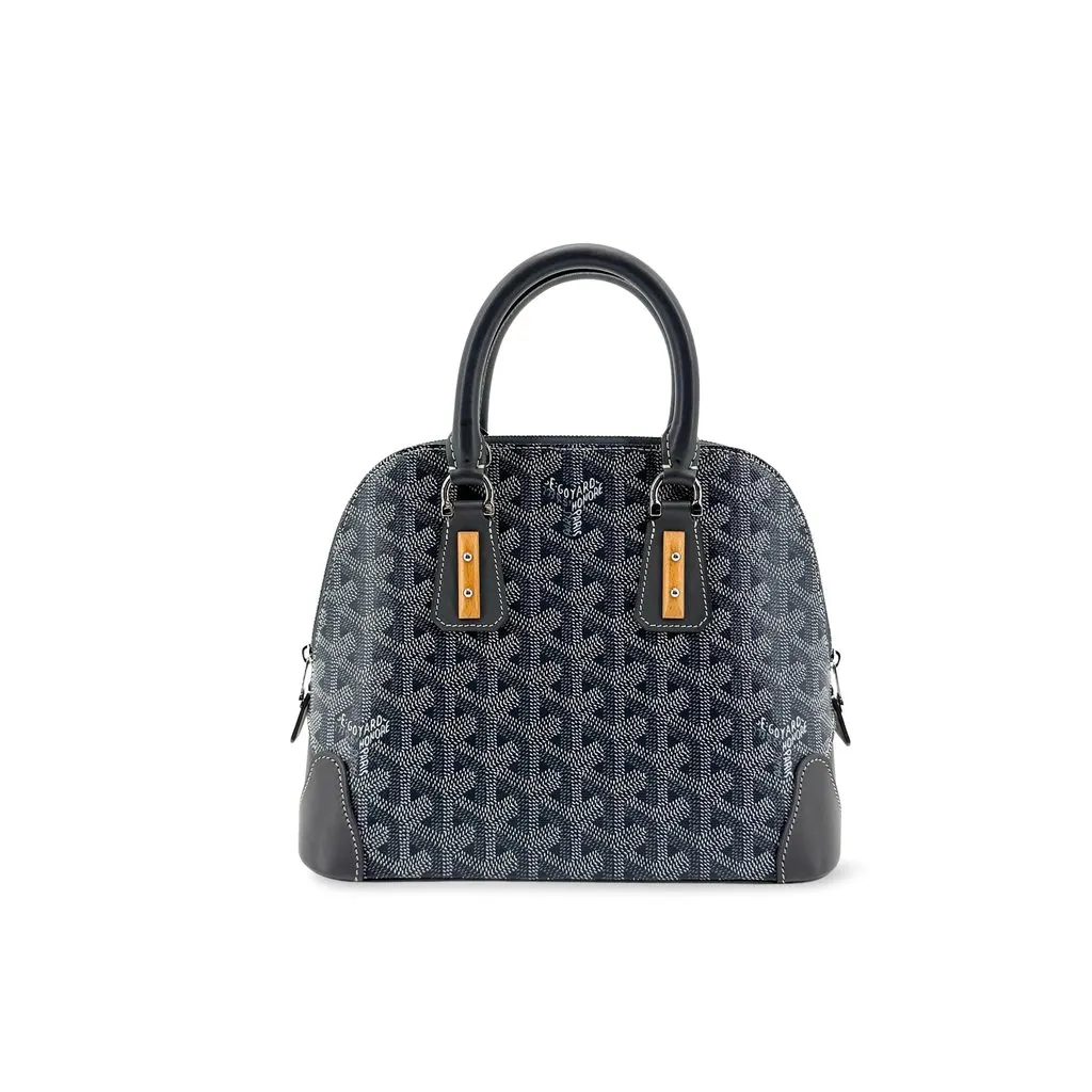 Goyard Vendome Mini Bag Navy Black Canvas Very good - Front View