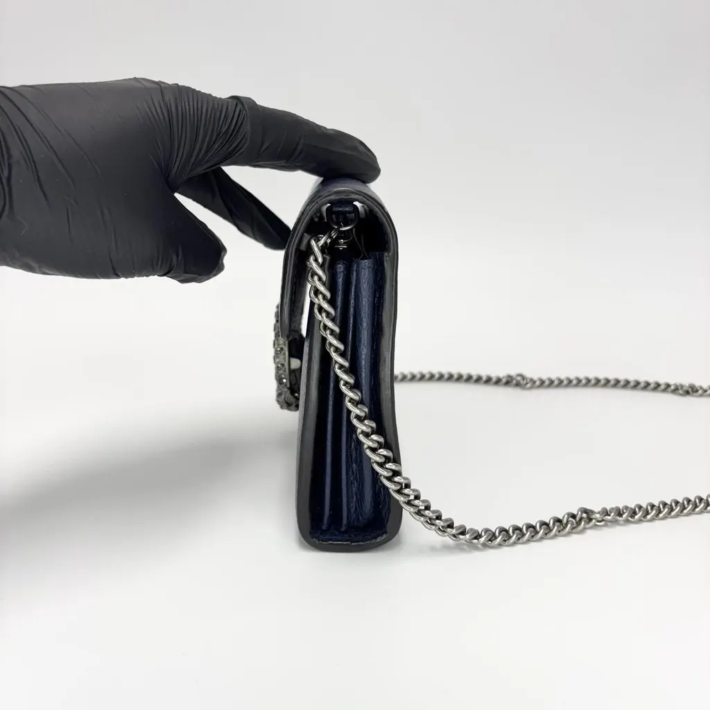 Gucci Dionysus Mini Leather Chain Bag Navy Navy Leather Good - Box View