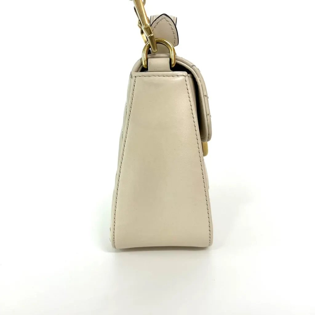 Gucci GG Marmont Mini Top Handle Bag White Ecru Leather Good - Model View