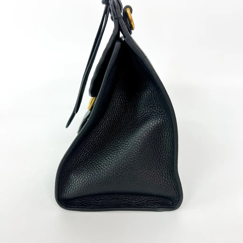 Gucci GG Marmont Small Top Handle Bag Black Black Leather Good - Box View