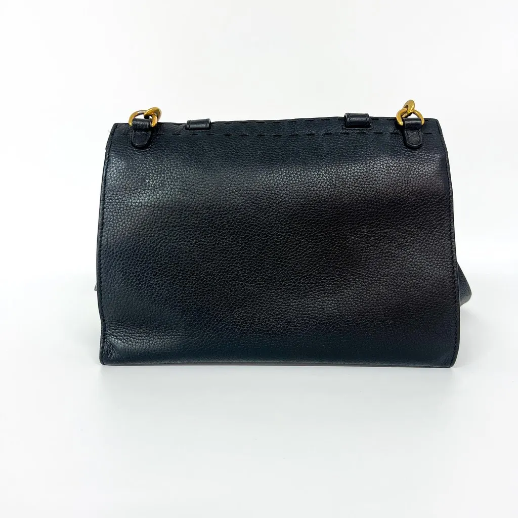 Gucci GG Marmont Small Top Handle Bag Black Black Leather Good - Inside View
