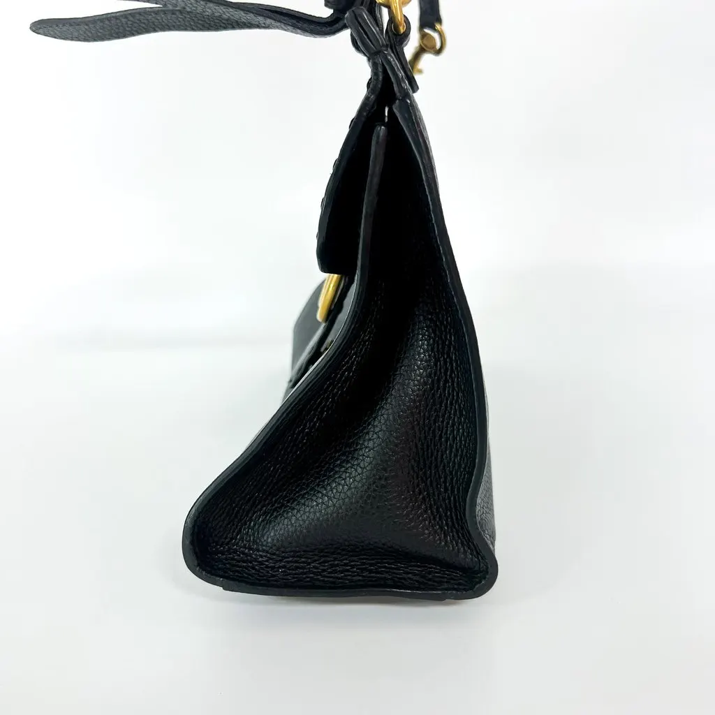 Gucci GG Marmont Small Top Handle Bag Black Black Leather Good - Box View