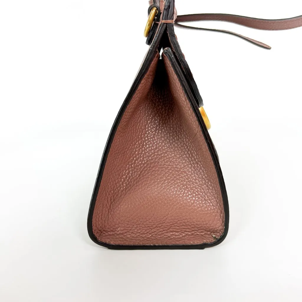 Gucci GG Marmont Mini Top Handle Bag Dusty Pink Gold Leather Good - Inside View
