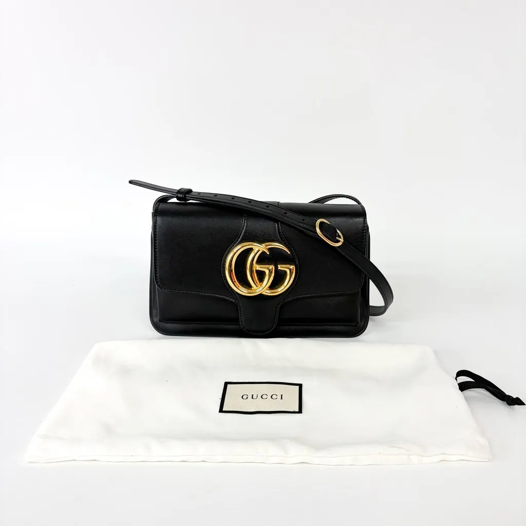 Gucci Ali Small Shoulder Bag Black Black Leather Good - Back View