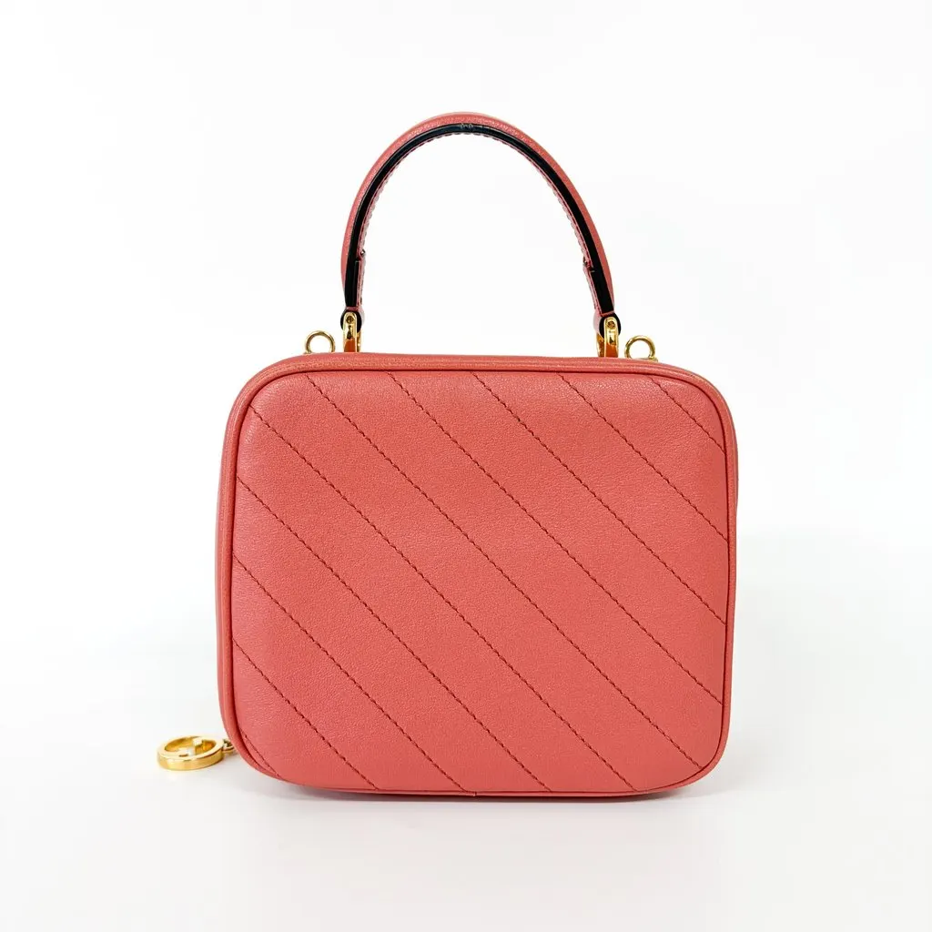 Gucci Bloody Small Top Handle Vanity Bag Pink MultiColor Leather Good - Inside View