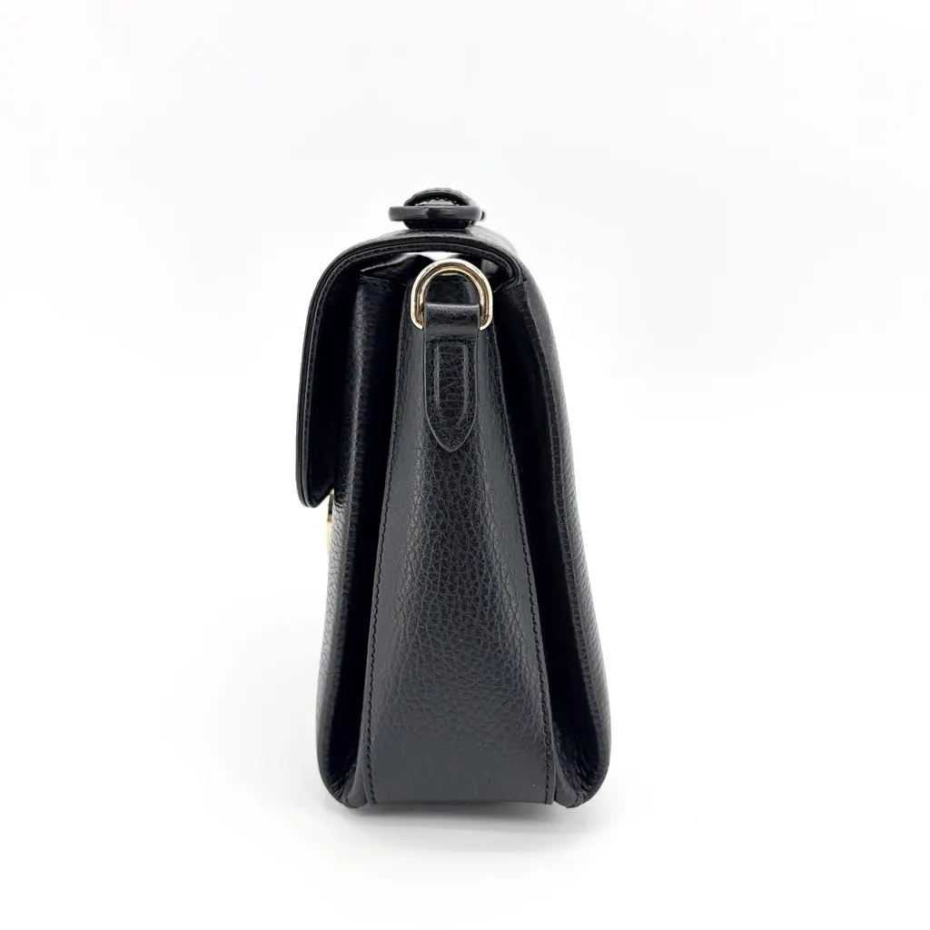 Gucci Interlocking G Medium Top Handle Bag Black Gold Hardware MultiColor Leather Good - Model View