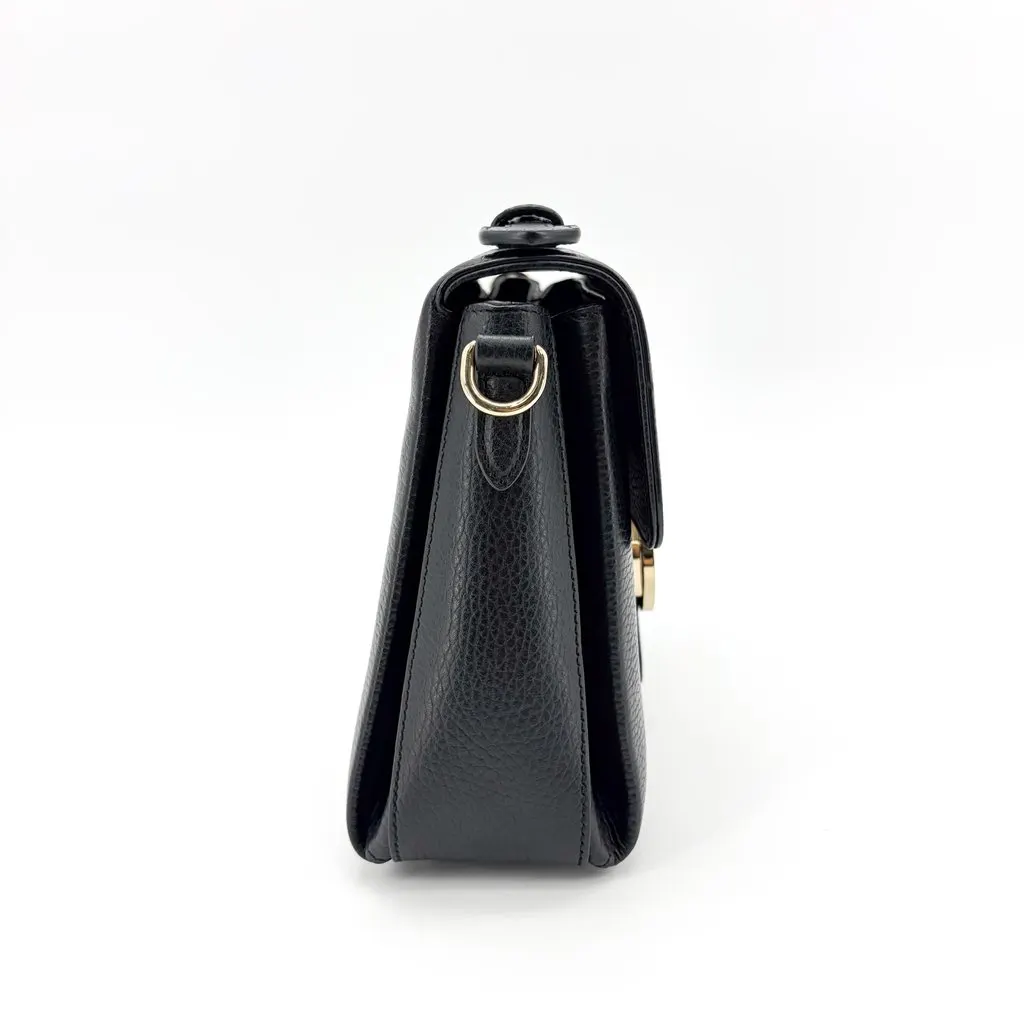 Gucci Interlocking G Medium Top Handle Bag Black Gold Hardware MultiColor Leather Good - Box View