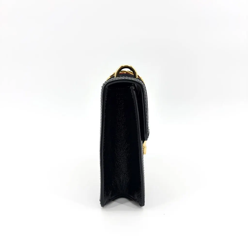 Gucci Mini Sylvie GG Velvet Shoulder Bag Black MultiColor Velvet Very good - Box View