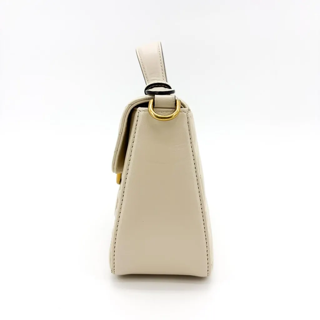 Gucci GG Marmont Matelassé Mini Top Handle Bag White MultiColor Leather Fair - Model View
