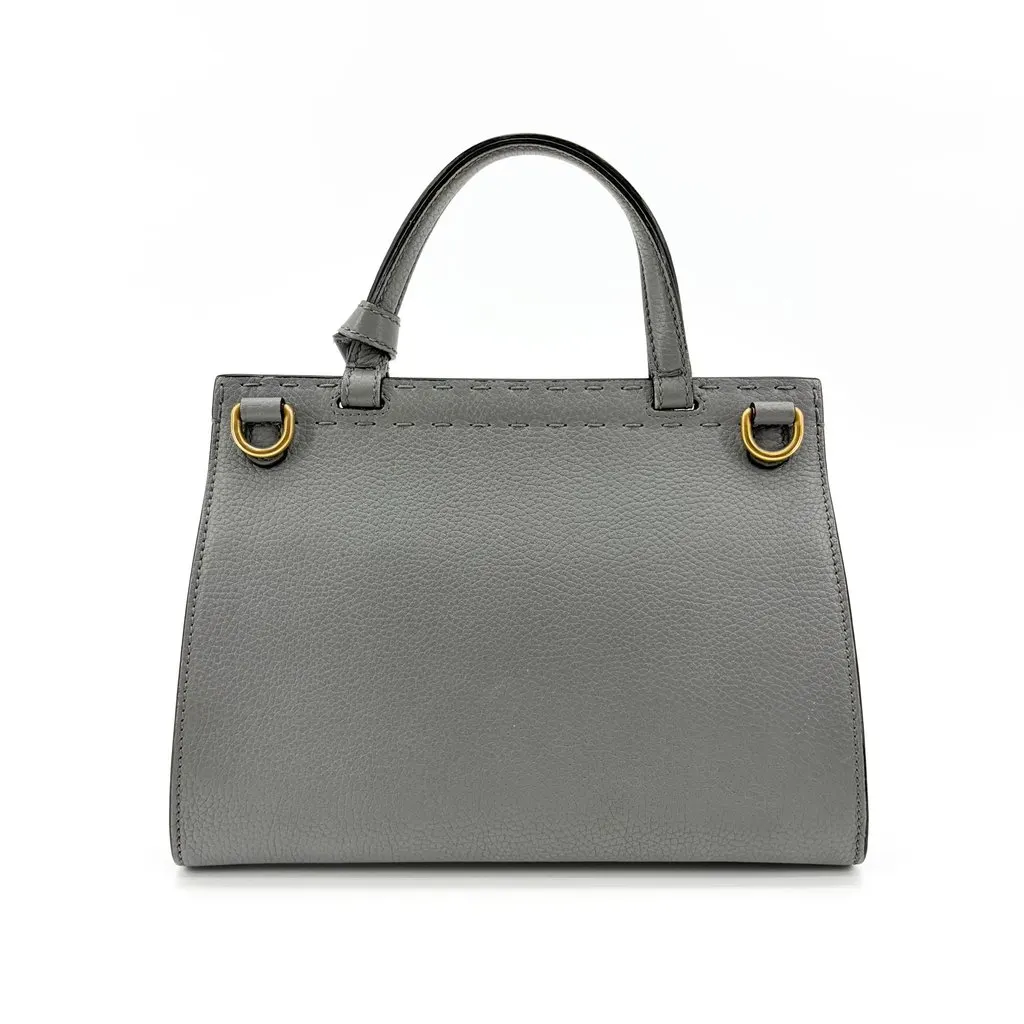 Gucci GG Marmont Small Top Handle Bag Grey Gold Leather Good - Inside View