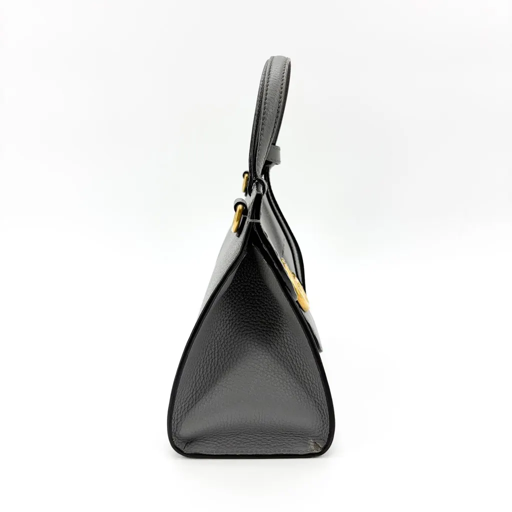 Gucci GG Marmont Small Top Handle Bag Grey Gold Leather Good - Box View