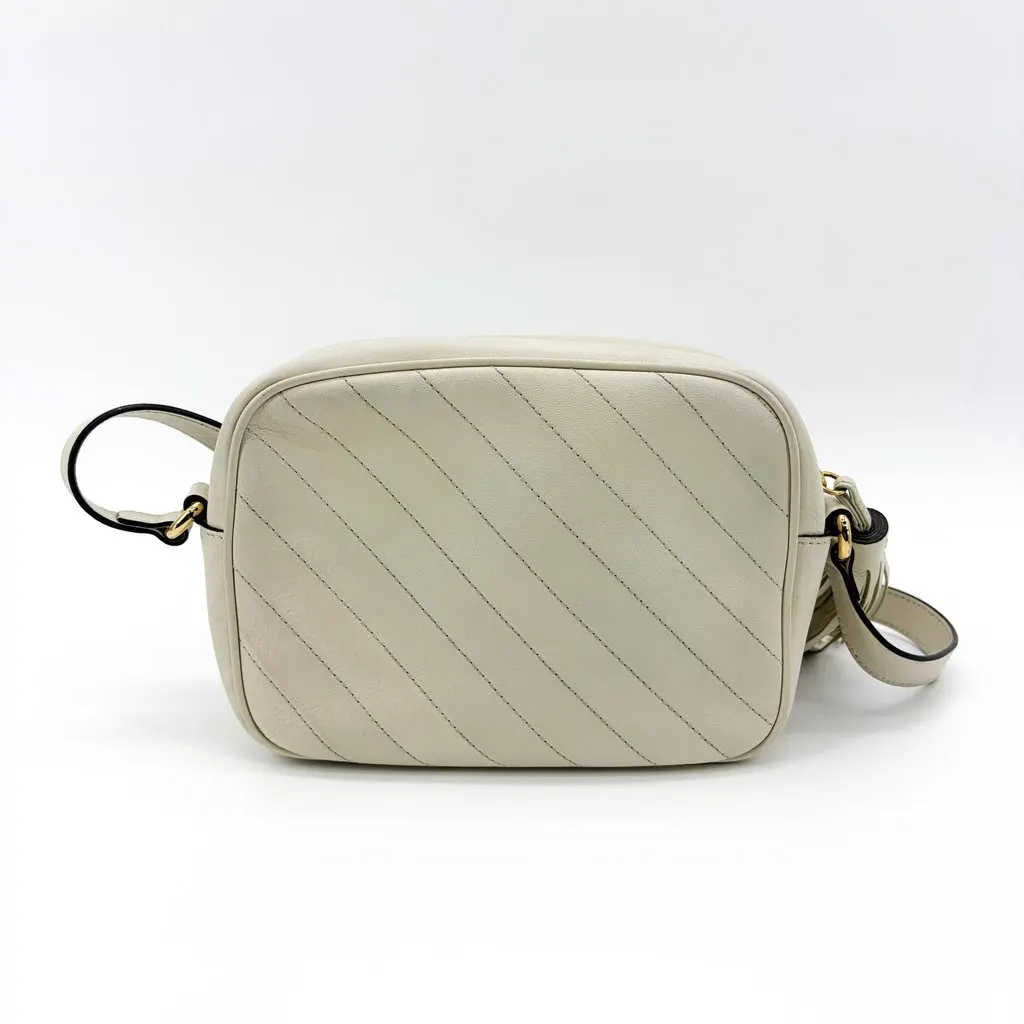 Gucci Soho Chevron Leather Disco Bag Ivory MultiColor Leather Good - Inside View