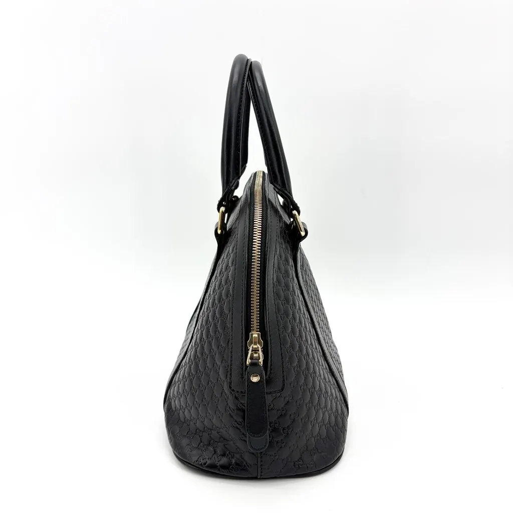 Gucci Microguccissima Medium Dome Handbag Black Black Leather Good - Box View