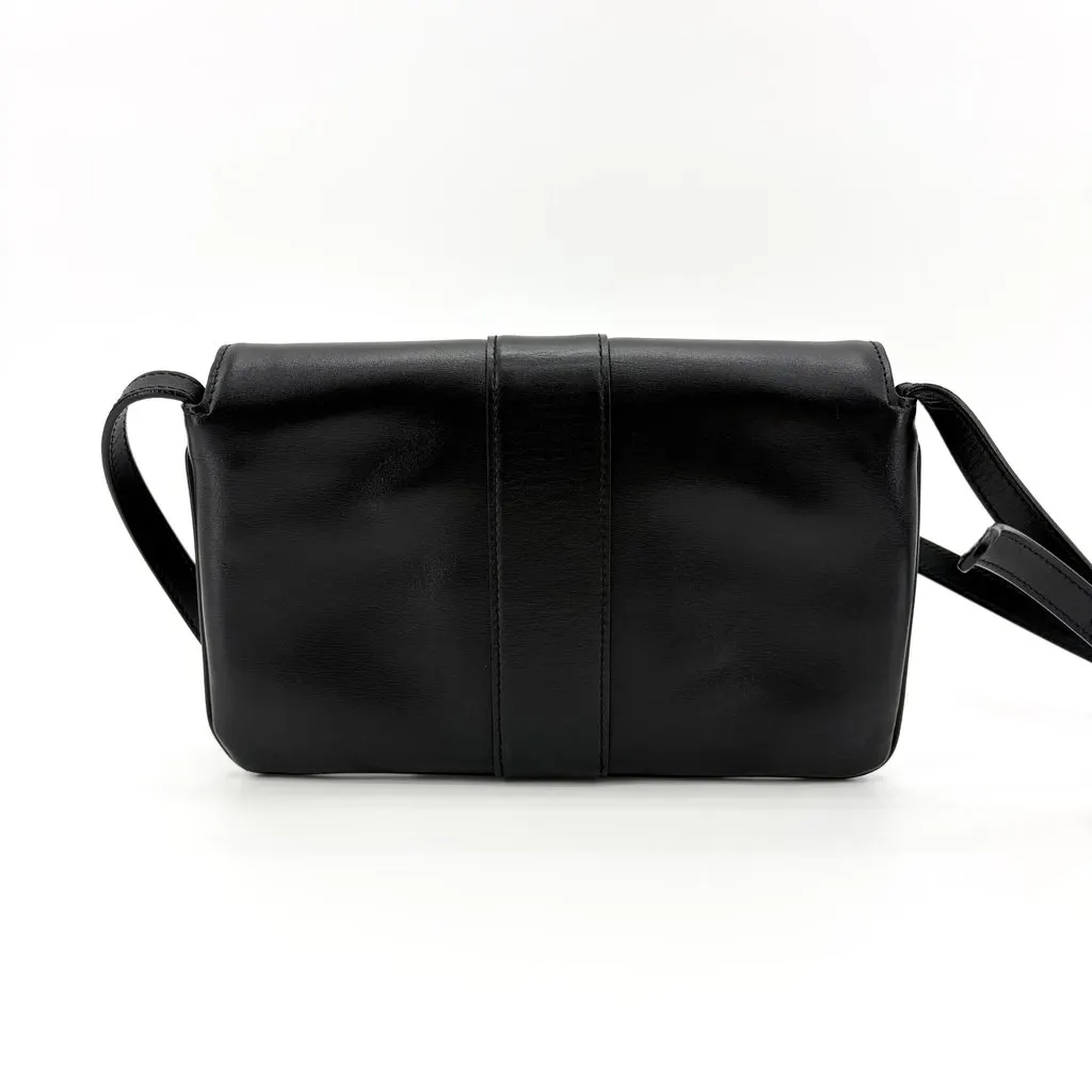Gucci Blondie Small Shoulder Bag Black with Gold Hardware Black Leather Good - Inside View