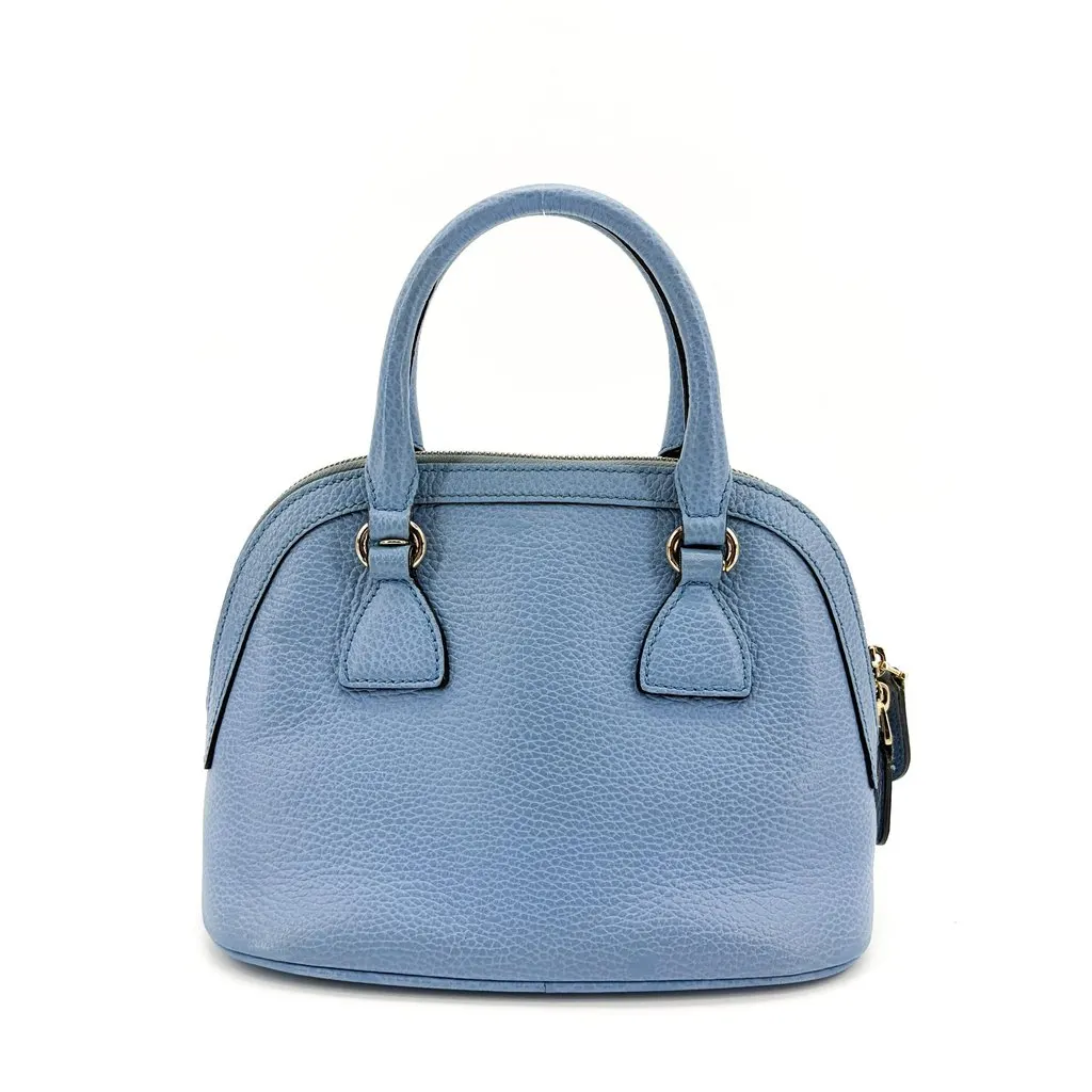 Gucci Dollar Carp Mini Dome Backlight Blue Blue Leather Good - Inside View