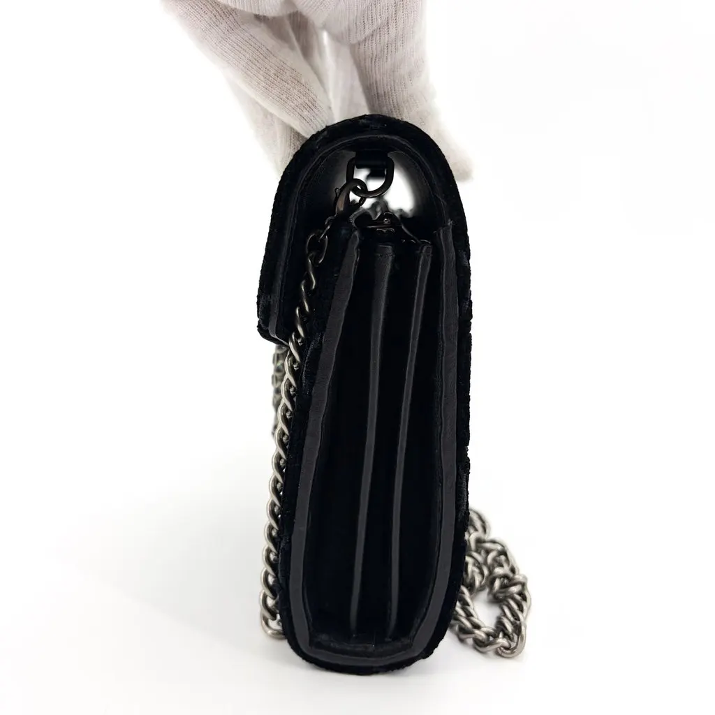Gucci Dionysus Super Mini GG Velvet Shoulder Bag Black Black Velvet Very good - Inside View