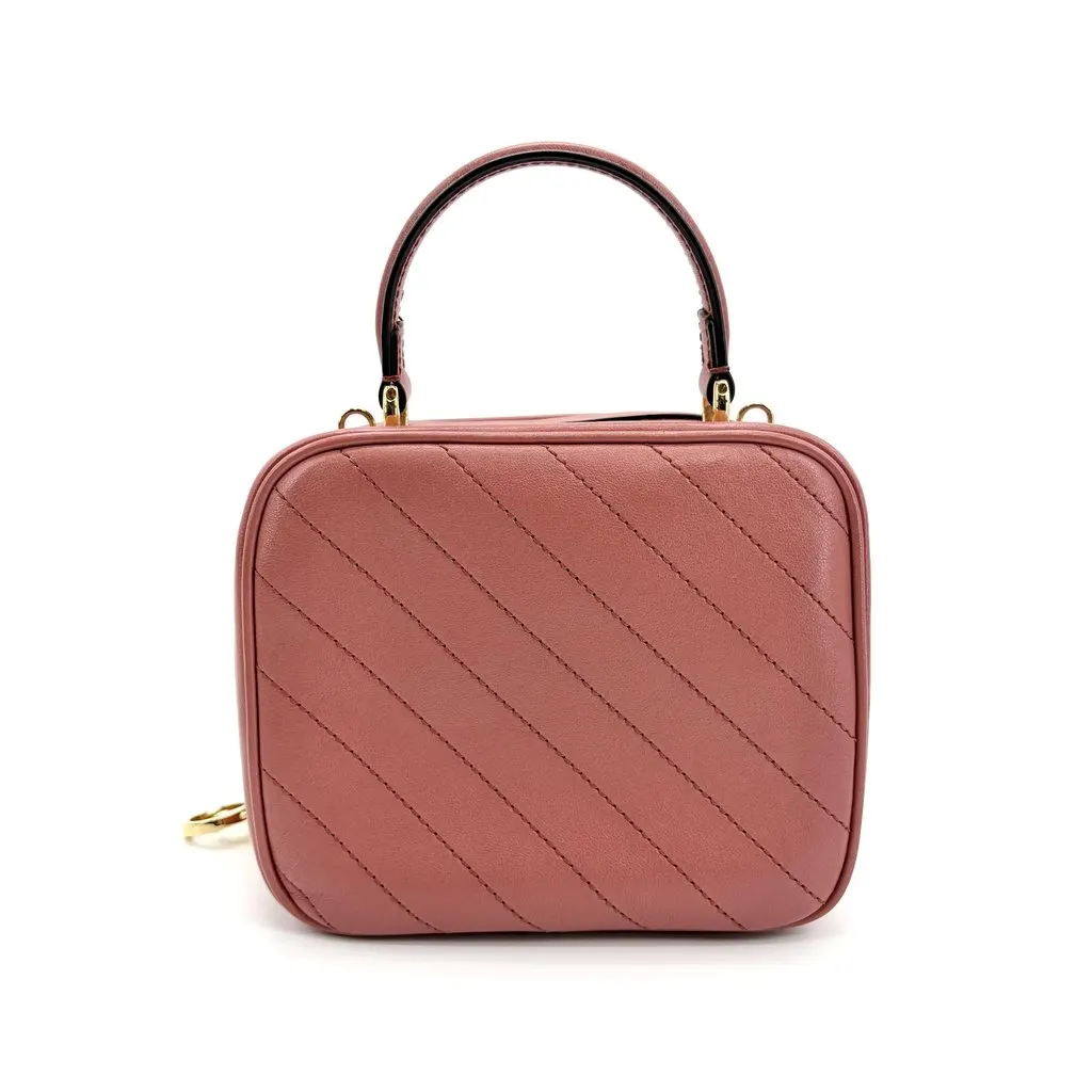 Gucci Blondie Small Matelassé Top Handle Bag Pink Pink Leather Very good - Inside View