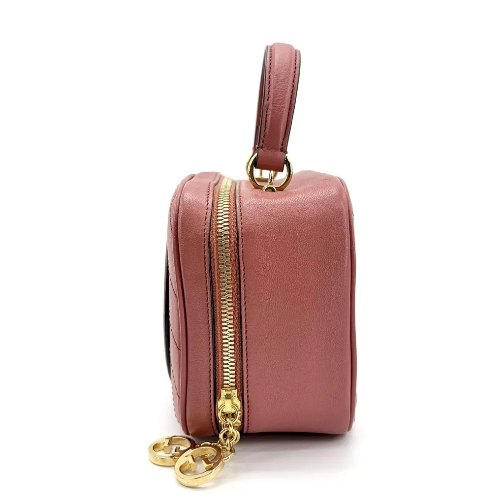 Gucci Blondie Small Matelassé Top Handle Bag Pink Pink Leather Very good - Model View