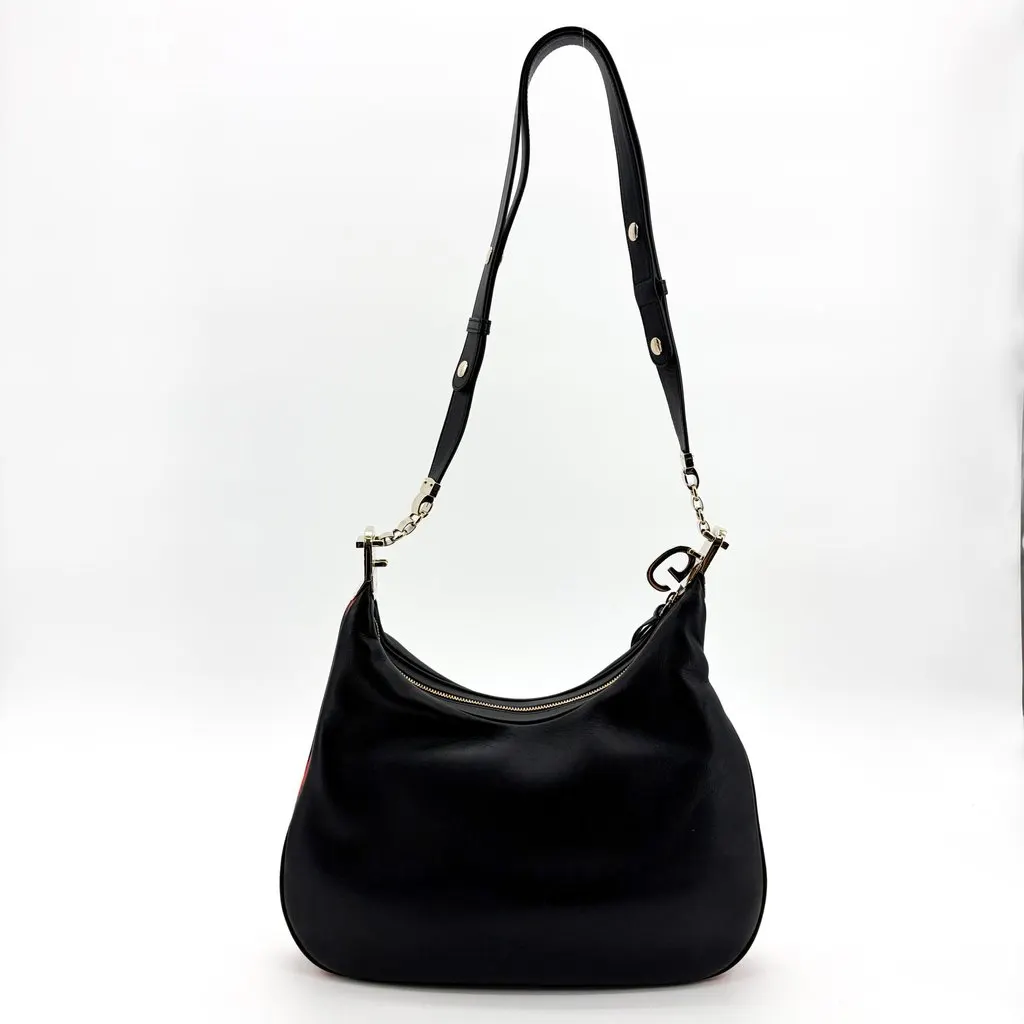 Gucci Attache Black Shoulder Bag Black Leather Good - Inside View