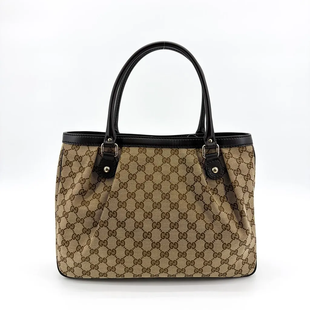 Gucci Suki Medium GG Canvas Tote Bag Brown Beige Canvas Very good - Inside View