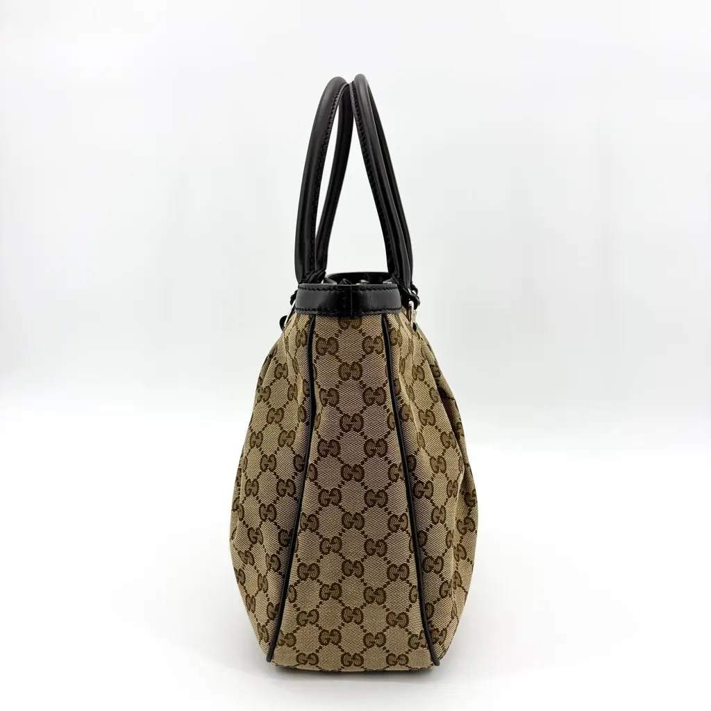 Gucci Suki Medium GG Canvas Tote Bag Brown Beige Canvas Very good - Model View